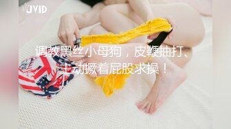 调教黑丝小母狗，皮鞭抽打、主动撅着屁股求操！