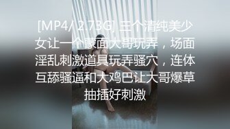 [MP4/ 2.73G] 三个清纯美少女让一个蒙面大哥玩弄，场面淫乱刺激道具玩弄骚穴，连体互舔骚逼和大鸡巴让大哥爆草抽插好刺激