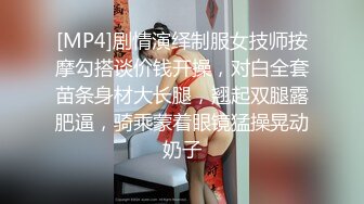 [MP4]剧情演绎制服女技师按摩勾搭谈价钱开操，对白全套苗条身材大长腿，翘起双腿露肥逼，骑乘蒙着眼镜猛操晃动奶子