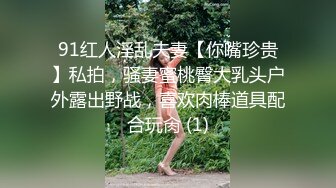 91红人淫乱夫妻【你嘴珍贵】私拍，骚妻蜜桃臀大乳头户外露出野战，喜欢肉棒道具配合玩肏 (1)