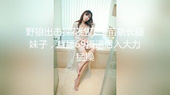 野狼出击探花约了个苗条长腿妹子，互舔69摸逼后入大力猛操